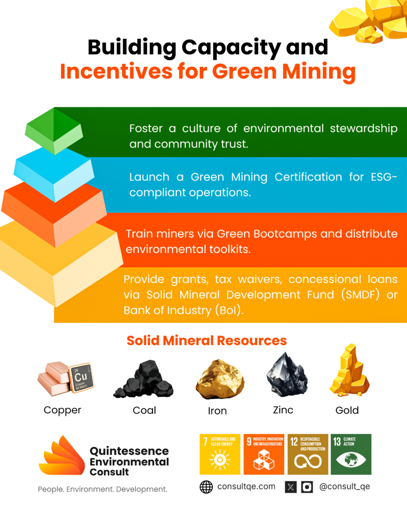 Building Capacity and incentives for Green Mining